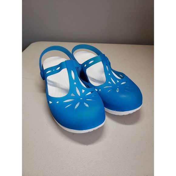 CROCS Shoes - Crocs Blue Carlie Cutout Clog Women's Size 6.